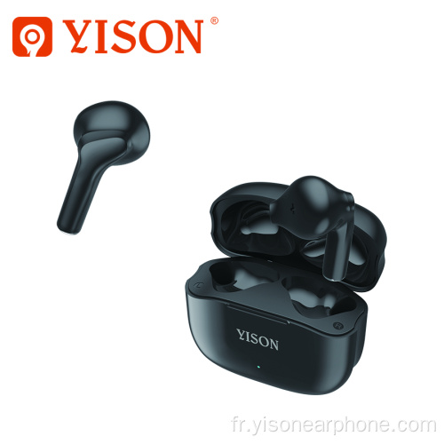 Yison True Wireless Earbuds TWS Contrôle tactile par empreinte digitale